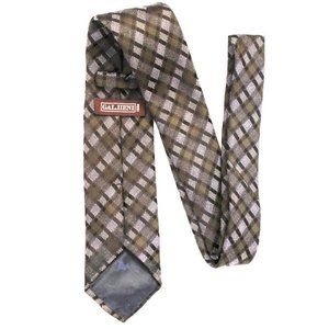 GALLIENI 1889 Dark Grays ITALY Dress TIE CRAVATE Cravatta $98 Silk Cotton